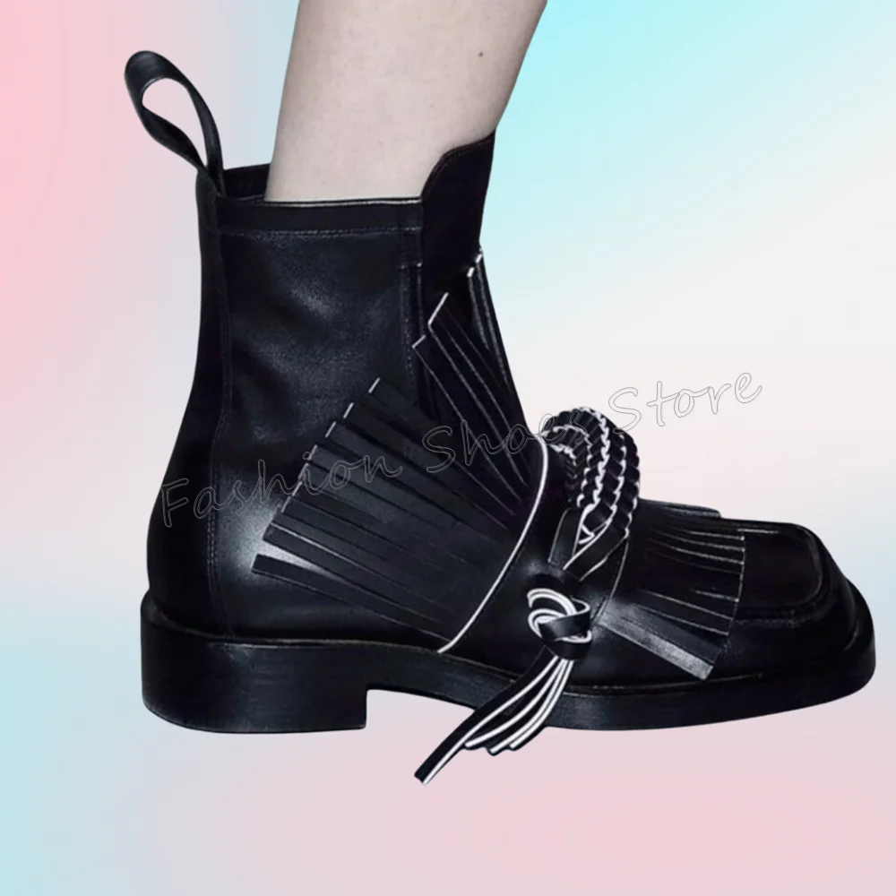 Black Tassel Decor Men's Chelsea Boots Matte Leather Round Toe Shoes for Men Handmade Runway Dress Shoes 2023 New Style Big Size
Black Tassel Decor Men's Chelsea Boots Matte Leather Round Toe Shoes for Men Handmade Runway Dress Shoes 2023 New Style Big Size