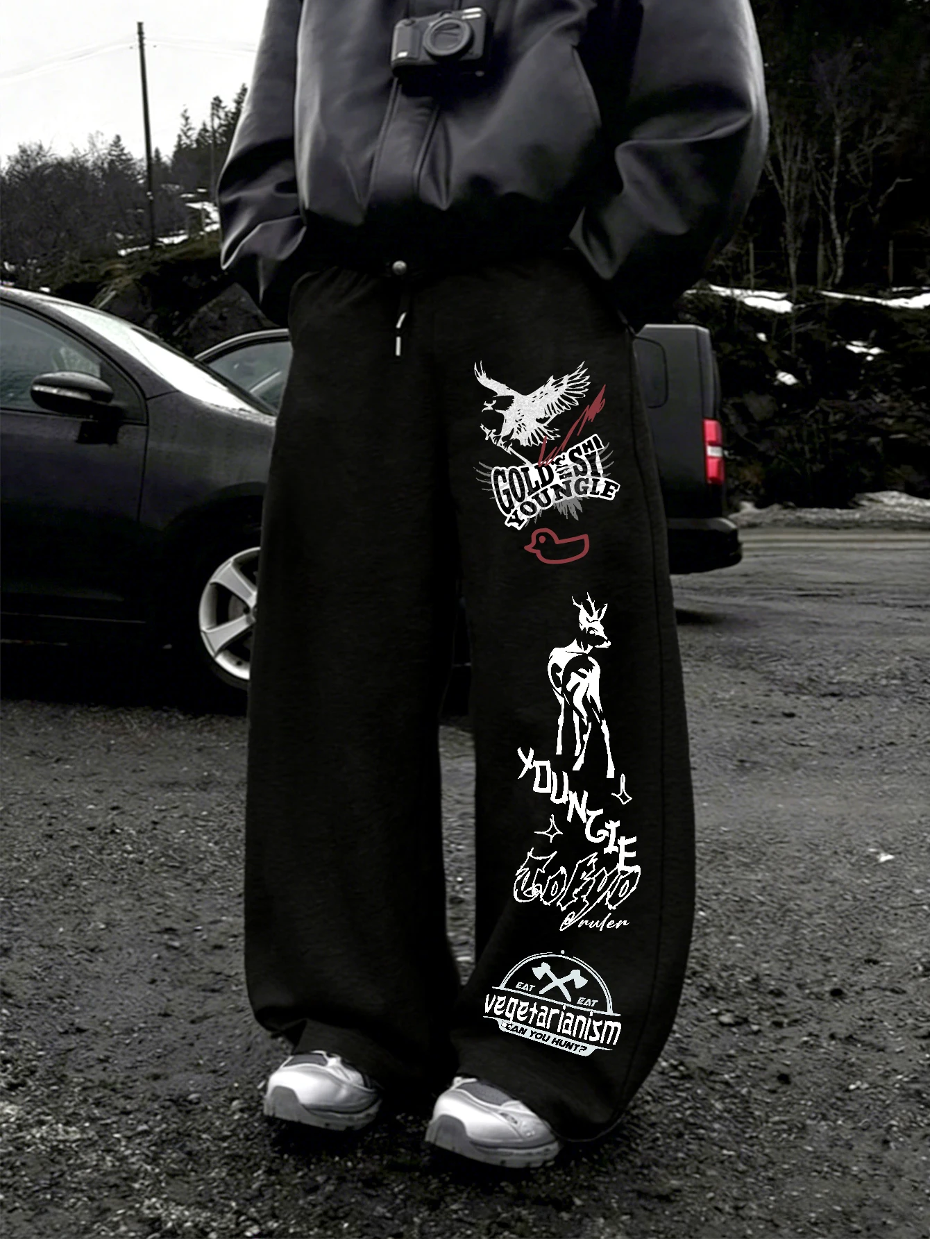 Men Animal Eagle Deer Duck Vertical Graphic Wide Leg Sweatpants Drawstring Loose Straight Baggy Y2K Vintage Streetwear Jogger
Men Animal Eagle Deer Duck Vertical Graphic Wide Leg Sweatpants Drawstring Loose Straight Baggy Y2K Vintage Streetwear Jogger