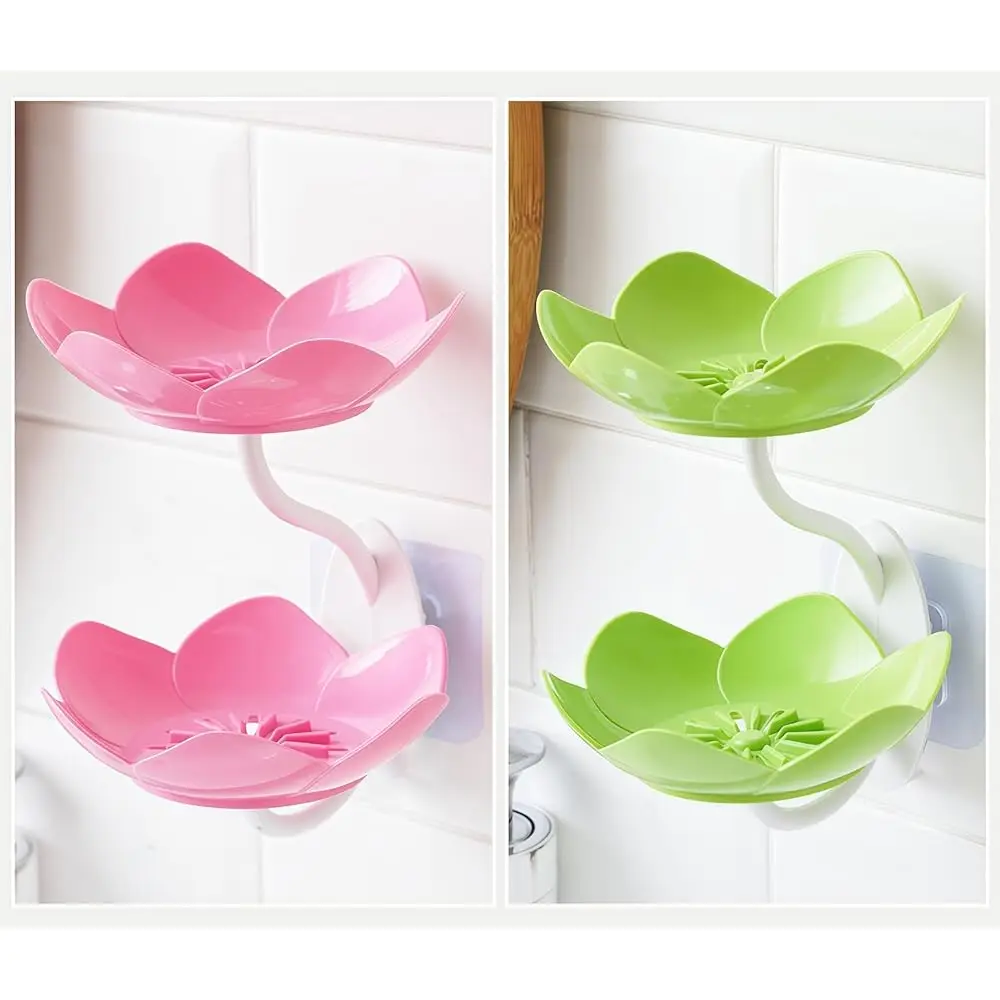 2 Pack Soap Dish Holder for Shower Bar Double Layer Cute Lotus Shape Adhesive Tray Sink Wall Mounted Shampoo NO-Drilling Self
2 Pack Soap Dish Holder for Shower Bar Double Layer Cute Lotus Shape Adhesive Tray Sink Wall Mounted Shampoo NO-Drilling Self