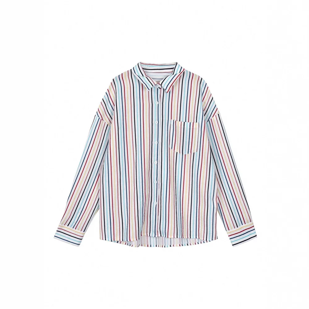 Spring and Autumn New Color Striped Women's Square Neck Button Style Long Sleeve Casual Loose Versatile Textured Shirt
Spring and Autumn New Color Striped Women's Square Neck Button Style Long Sleeve Casual Loose Versatile Textured Shirt