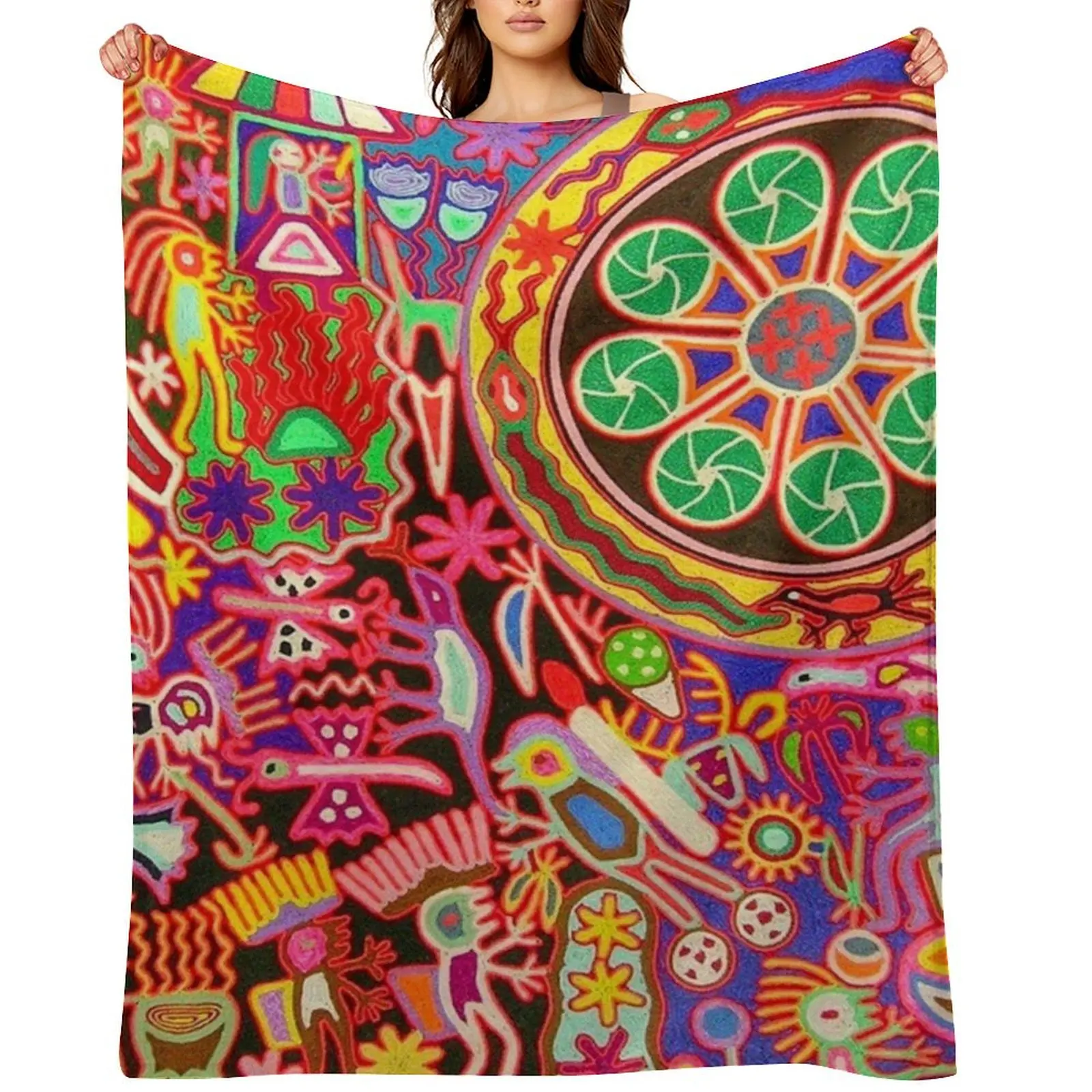 Mexican Colorful Huichol | Mexican Blanket Design | Large Cozy King Size | Vintage Folk Art - Throw Blanket Beautifuls Blankets
Mexican Colorful Huichol | Mexican Blanket Design | Large Cozy King Size | Vintage Folk Art - Throw Blanket Beautifuls Blankets