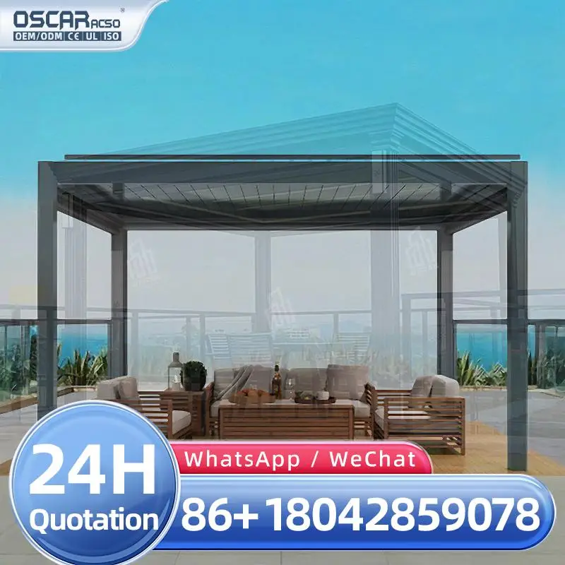 Aluminium Manual Louver Roof Outdoor Pergola for Patio Garden Backyard with Sun Shade Function pergola
Aluminium Manual Louver Roof Outdoor Pergola for Patio Garden Backyard with Sun Shade Function pergola