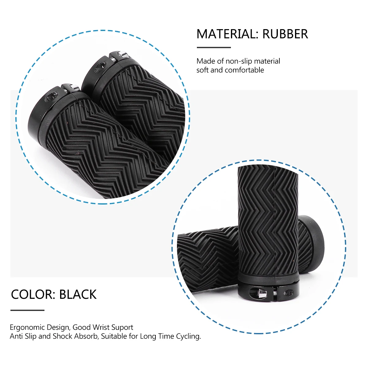 Ergonomic Bike Handlebar Covers Comfortable Rubber Grips Anti-slip Cycling Mountain Bike Trainer Long Distance Riding Pain
Ergonomic Bike Handlebar Covers Comfortable Rubber Grips Anti-slip Cycling Mountain Bike Trainer Long Distance Riding Pain