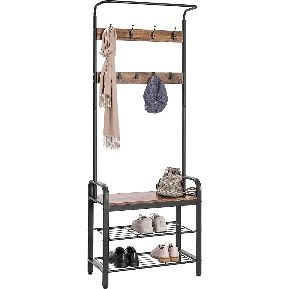 3-in-1Entryway Hall Tree,Heavy Duty Stand Coat Rack with Storage Bench, Industrial Wood Furniture with Stable Metal Frame,8Hooks
3-in-1Entryway Hall Tree,Heavy Duty Stand Coat Rack with Storage Bench, Industrial Wood Furniture with Stable Metal Frame,8Hooks