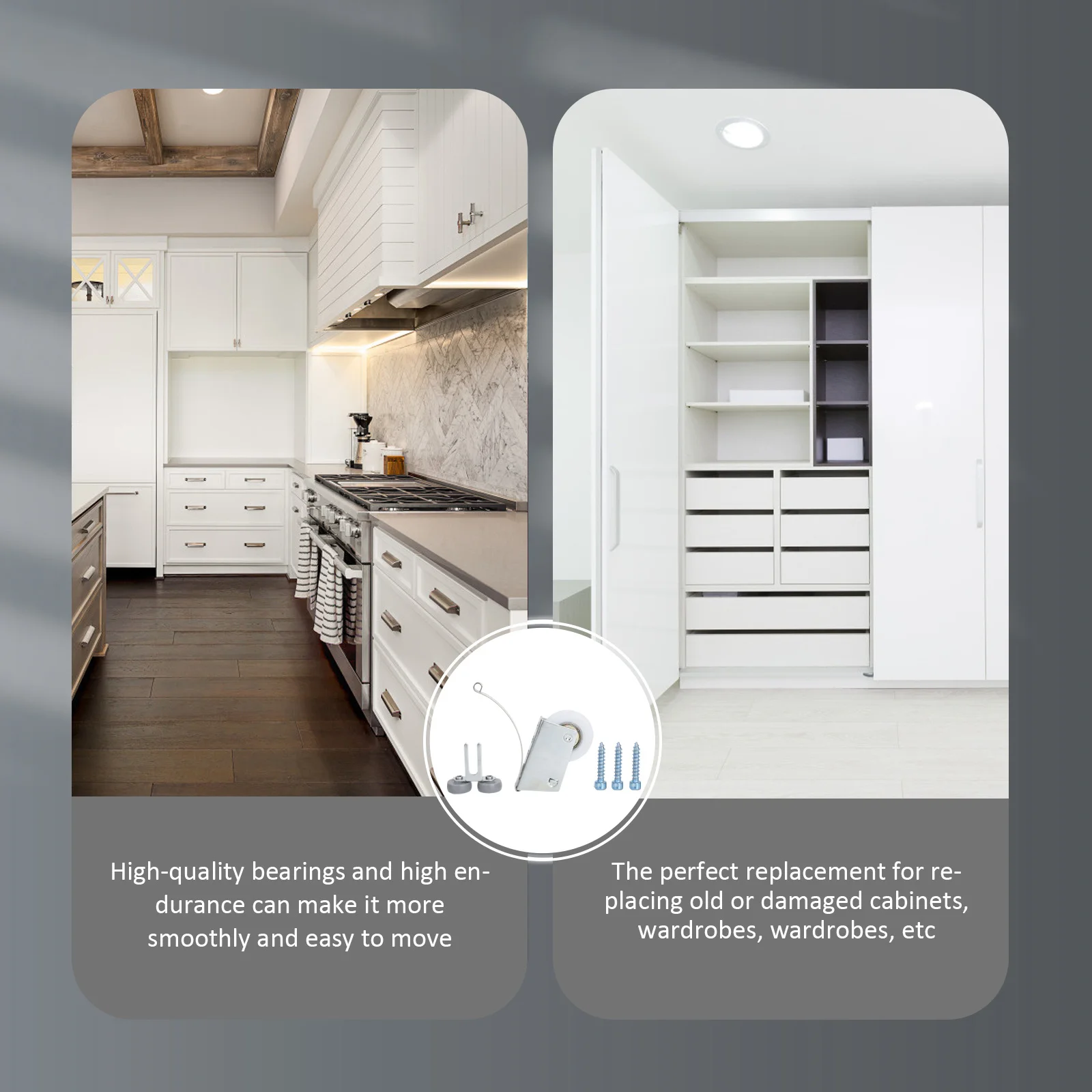 4Sets Sliding Door Roller Silent Bearing Pulley for Wardrobe Closet Cabinet Furniture Sliding Wheels
4Sets Sliding Door Roller Silent Bearing Pulley for Wardrobe Closet Cabinet Furniture Sliding Wheels