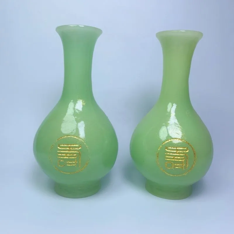 Imitation jade Fushou bottle carving ornament resin handicraft home office housewarming ornament luminous gift
Imitation jade Fushou bottle carving ornament resin handicraft home office housewarming ornament luminous gift