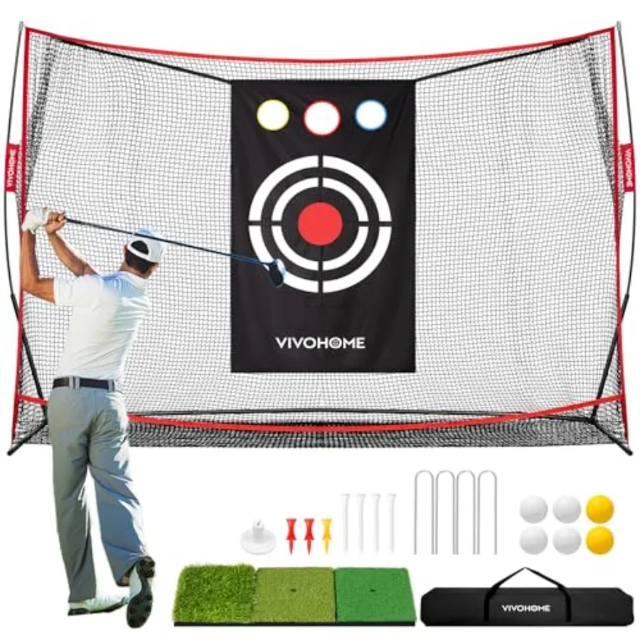 10 x 7ft Golf Net for Hitting, Chipping, Driving Training, Heavy Duty Golf Practice Net for Indoor, Backyard, Garage, with Mat,
10 x 7ft Golf Net for Hitting, Chipping, Driving Training, Heavy Duty Golf Practice Net for Indoor, Backyard, Garage, with Mat,