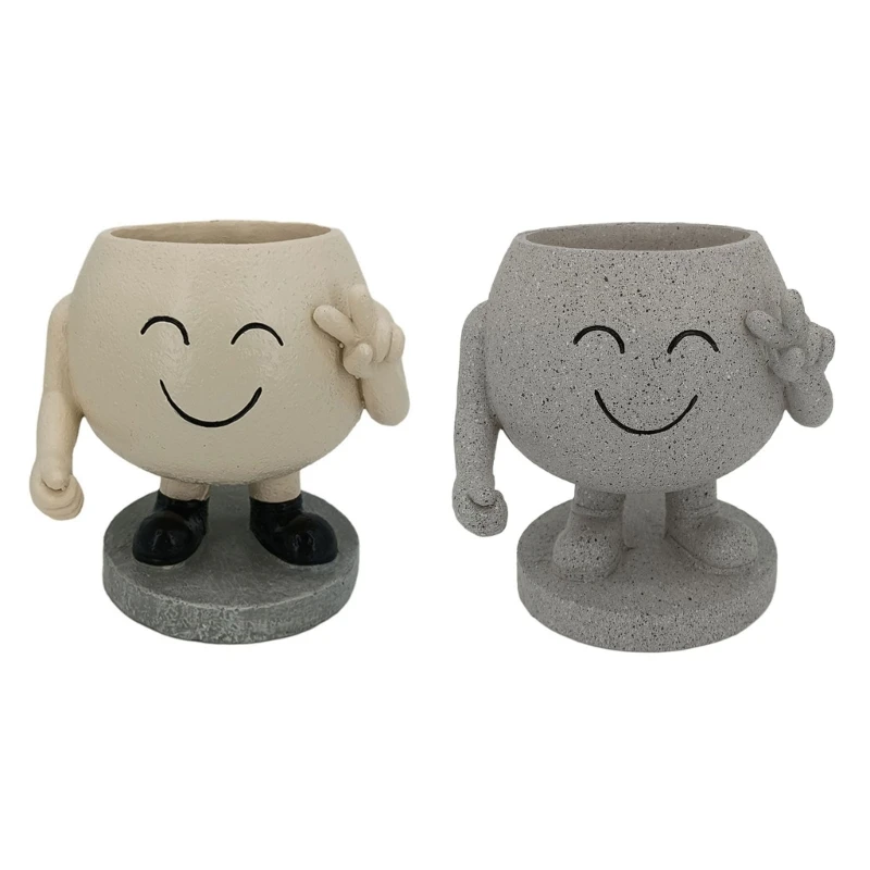 Resin Succulent Planter Pots Creative Human Head Vase Modern Face Planter Pots for Indoor Garden Decorations M76D
Resin Succulent Planter Pots Creative Human Head Vase Modern Face Planter Pots for Indoor Garden Decorations M76D