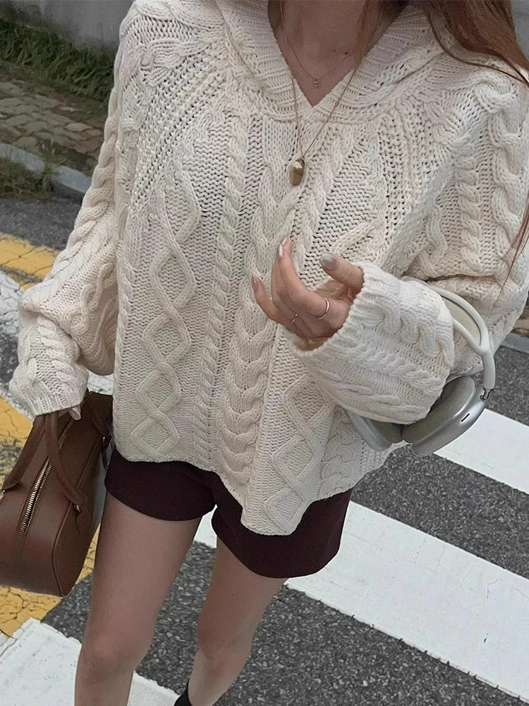 Korea Chic Autumn New French Hemp Pattern Causal Versatile Long Sleeve Hooded Sweater Women
Korea Chic Autumn New French Hemp Pattern Causal Versatile Long Sleeve Hooded Sweater Women