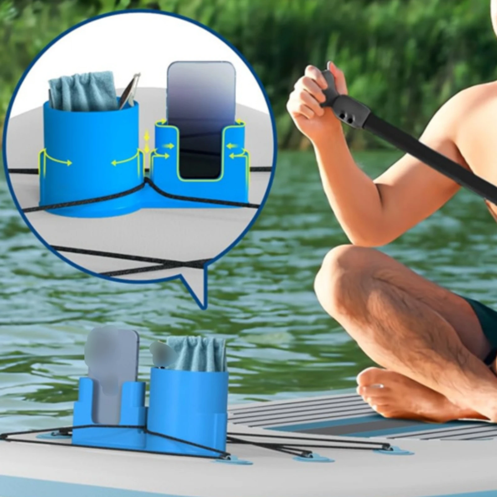 Paddle Board Drink and Phone Holder Molded Plastic Paddle Board Cup Holder Water Sports Gear Compact Rounded Edges
Paddle Board Drink and Phone Holder Molded Plastic Paddle Board Cup Holder Water Sports Gear Compact Rounded Edges