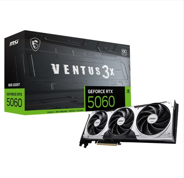 Genuine Original MSI GeForce RTX 5060 8G VENTUS 3X OC Graphics Card Gaming Design
Genuine Original MSI GeForce RTX 5060 8G VENTUS 3X OC Graphics Card Gaming Design