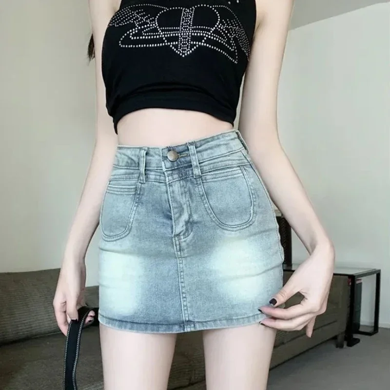Pop Mini Short Female Jeans Skirts Gyaru Tight Zipper Wrap Women's Denim Skirt High Waist Kawaii Blue Cute Quality Y2k Vintage C
Pop Mini Short Female Jeans Skirts Gyaru Tight Zipper Wrap Women's Denim Skirt High Waist Kawaii Blue Cute Quality Y2k Vintage C