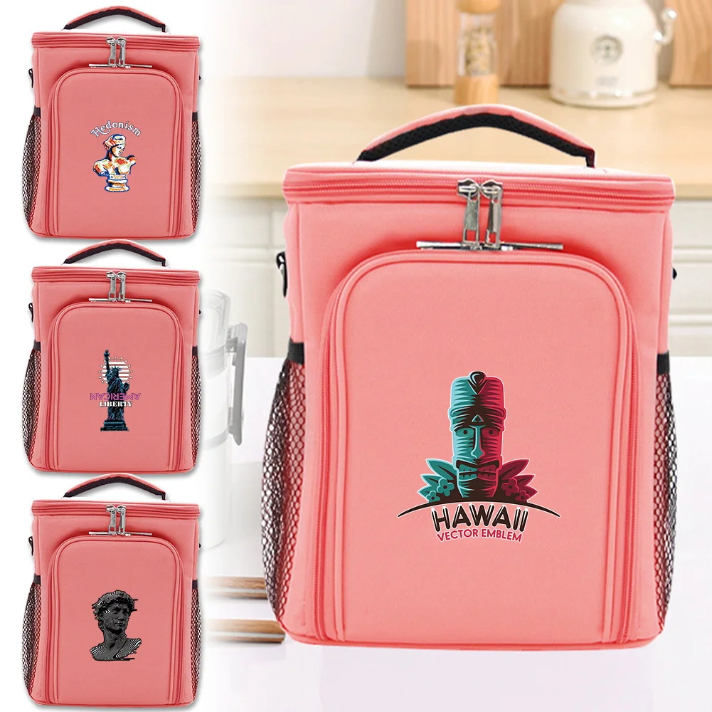 Термосумка с двойными стенками и фронтальным открытием для активного отдыха и путешествий, серия с принтом «Скульптура», розовая, изолированная, термоизоляционная
Термосумка с двойными стенками и фронтальным открытием для активного отдыха и путешествий, серия с принтом «Скульптура», розовая, изолированная, термоизоляционная