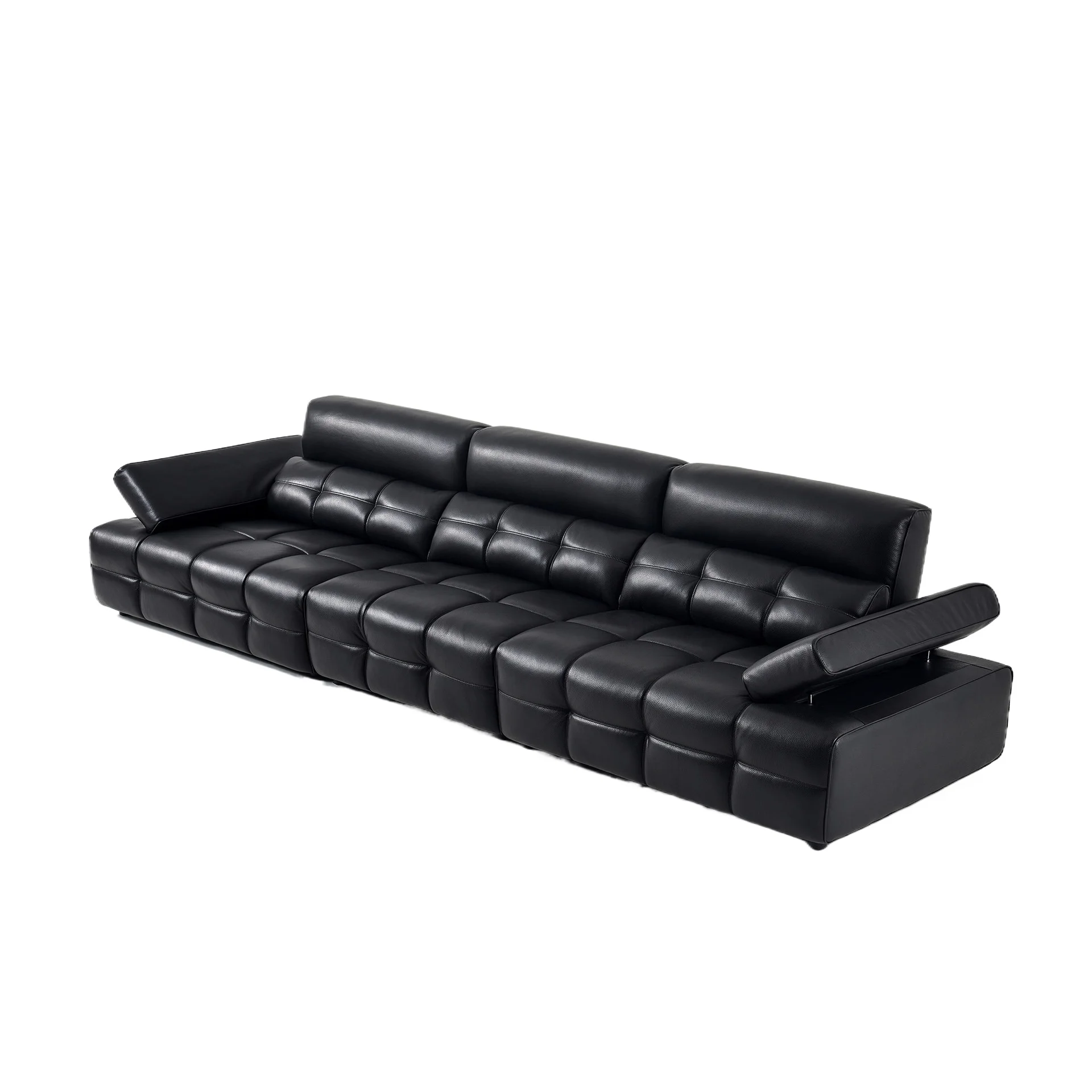 Leather sofa Italian minimalist living room small apartment straight row black leather art sofa
Leather sofa Italian minimalist living room small apartment straight row black leather art sofa