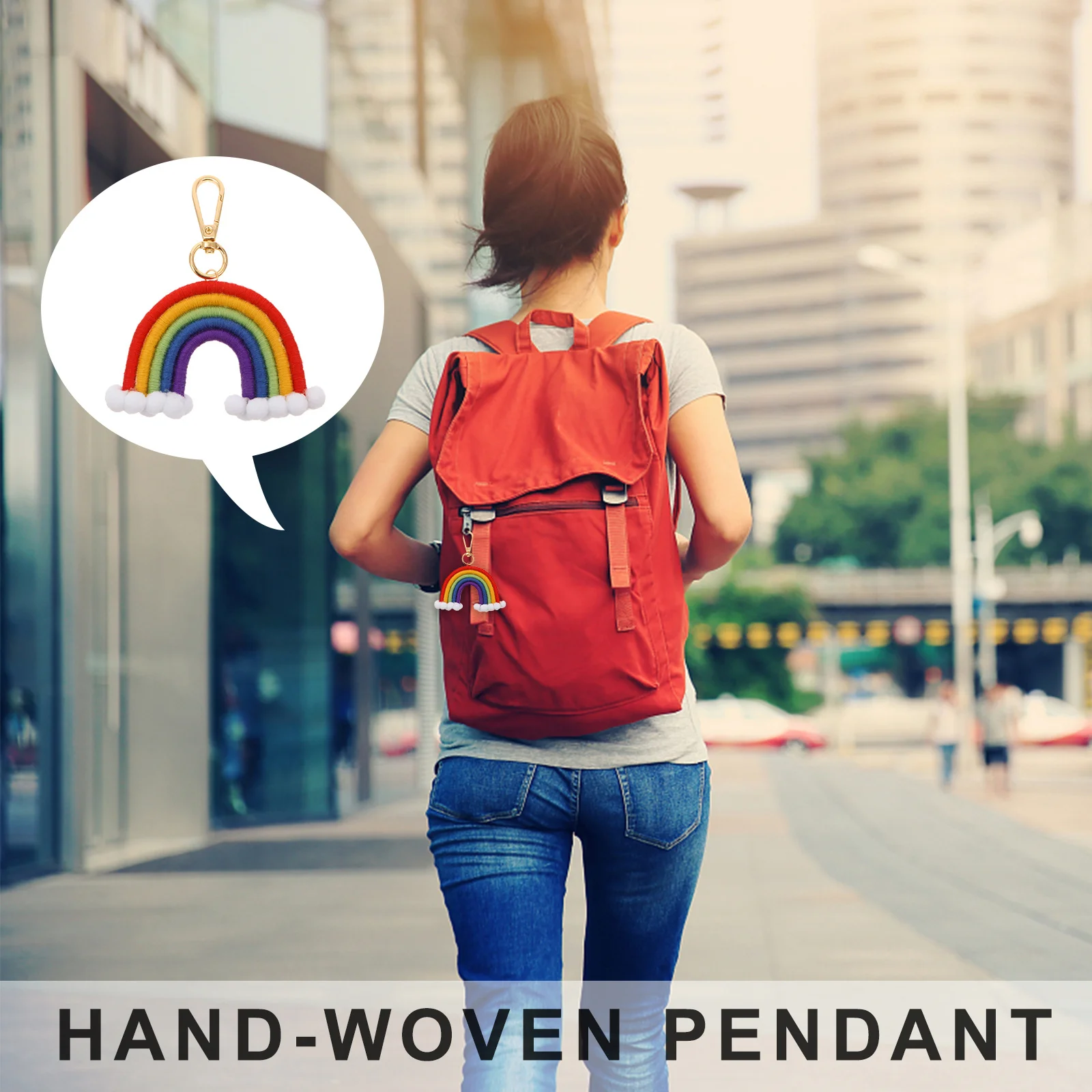 Key Ring Pendant Hand-Woven Rainbow Style Keychain Colorful Bag Hanging Ornament Car Key Decor Creative Jewelry Gift For
Key Ring Pendant Hand-Woven Rainbow Style Keychain Colorful Bag Hanging Ornament Car Key Decor Creative Jewelry Gift For