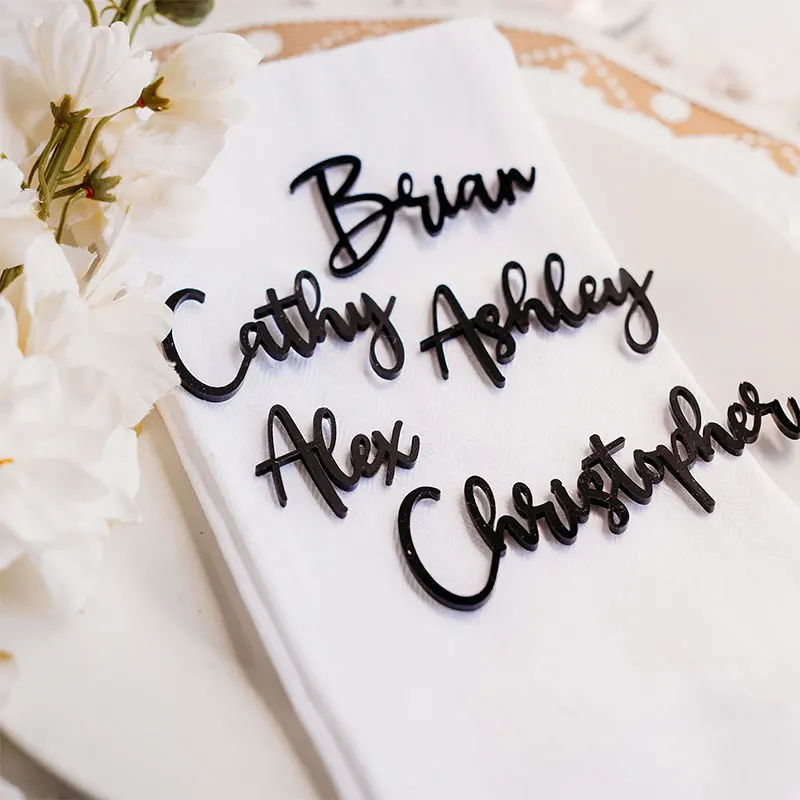 Personalised Acrylic Wedding Place Cards Custom Laser Cut Name Tags Wedding Guest Gifts Table Decor
Personalised Acrylic Wedding Place Cards Custom Laser Cut Name Tags Wedding Guest Gifts Table Decor