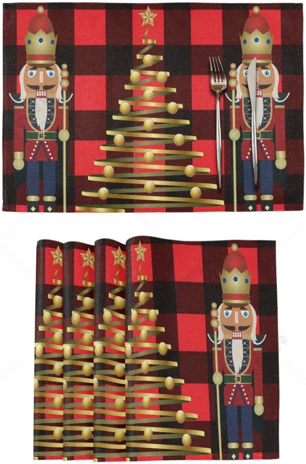 Nutcracker Xmas Tree Placemats Set of 4 Merry Christmas Place Mats Washable for Kitchen Dining Table Heat Resistant 12x18 Inch
Nutcracker Xmas Tree Placemats Set of 4 Merry Christmas Place Mats Washable for Kitchen Dining Table Heat Resistant 12x18 Inch