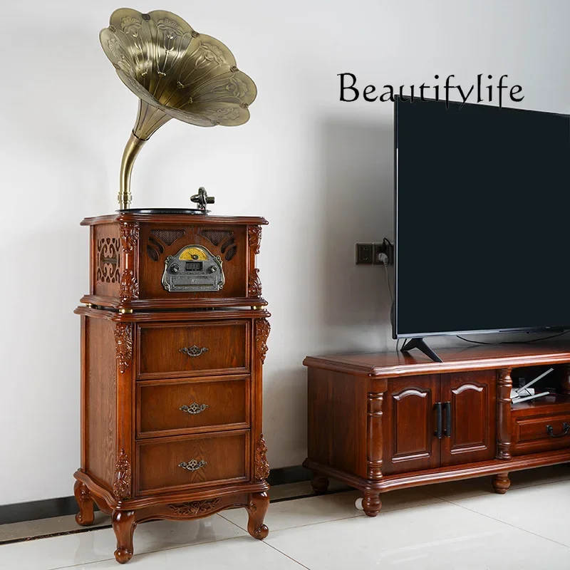 Retro living room American European style Chinese vinyl record player designer high-end fashion and exquisite
Retro living room American European style Chinese vinyl record player designer high-end fashion and exquisite