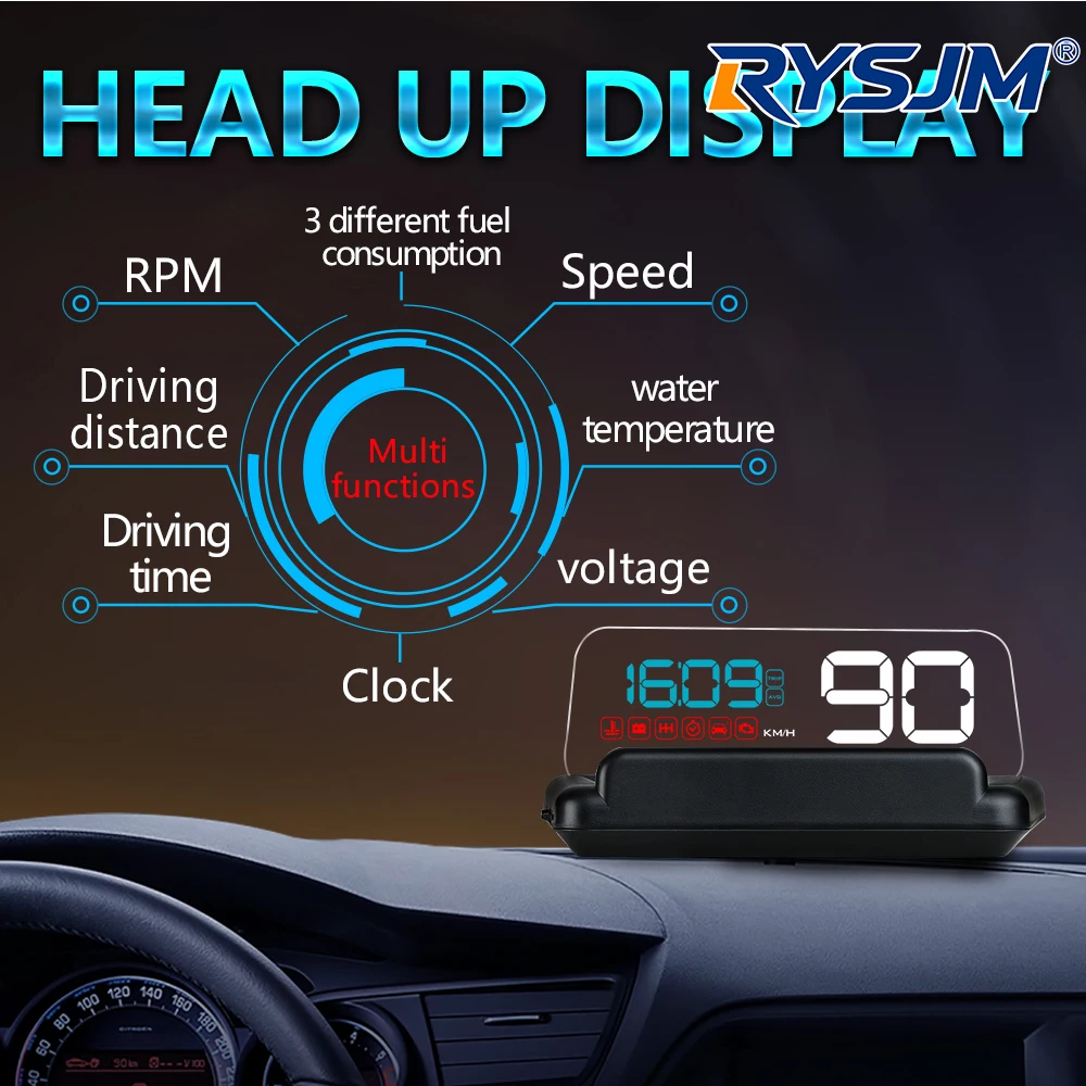 C500 Auto OBD2 HUD Digital Display Water Temp Speed Turbo RPM Gauge EOBD Smart On-board Computer GPS T900 Windshield For All Car
C500 Auto OBD2 HUD Digital Display Water Temp Speed Turbo RPM Gauge EOBD Smart On-board Computer GPS T900 Windshield For All Car