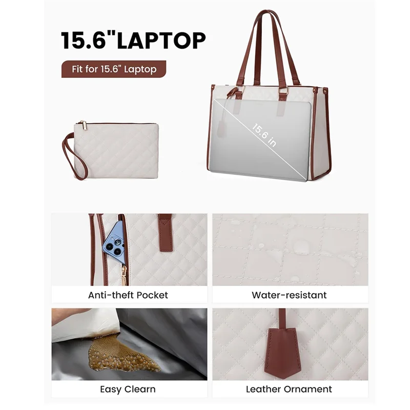 ASDS-Tote Large Capacity Computer Handbag For Women-Laptop Bag With Insulated Lunch Compartment For Work, Collage
ASDS-Tote Large Capacity Computer Handbag For Women-Laptop Bag With Insulated Lunch Compartment For Work, Collage