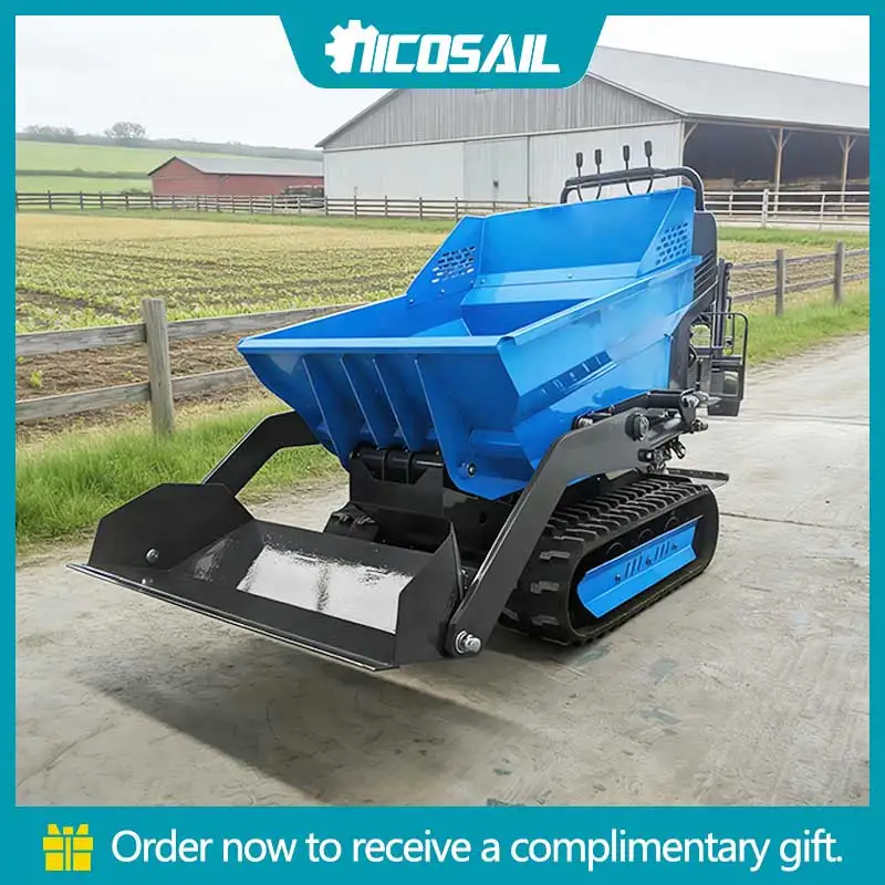 500KG Rubber Track Mini Dumper 110mm Ground Clearance for Warehouse Rough Floor Transport
500KG Rubber Track Mini Dumper 110mm Ground Clearance for Warehouse Rough Floor Transport
