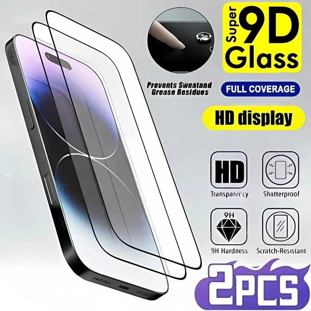 2Pcs Full Cover HD Screen Protector for iPhone 17 16 Pro Max 17e 16e Air 15 14 Plus 15 14 13 12 Pro 9H Hardness Tempered Glass
2Pcs Full Cover HD Screen Protector for iPhone 17 16 Pro Max 17e 16e Air 15 14 Plus 15 14 13 12 Pro 9H Hardness Tempered Glass