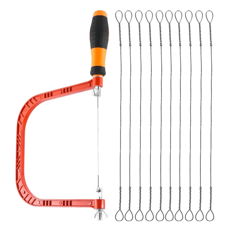 6 Inch Coping Saw Hand Saw, Fret Saw Coping Frame And Extra 20 Pcs Replacement Blades Set For Wood,Plastic, Rubber, Ect
6 Inch Coping Saw Hand Saw, Fret Saw Coping Frame And Extra 20 Pcs Replacement Blades Set For Wood,Plastic, Rubber, Ect