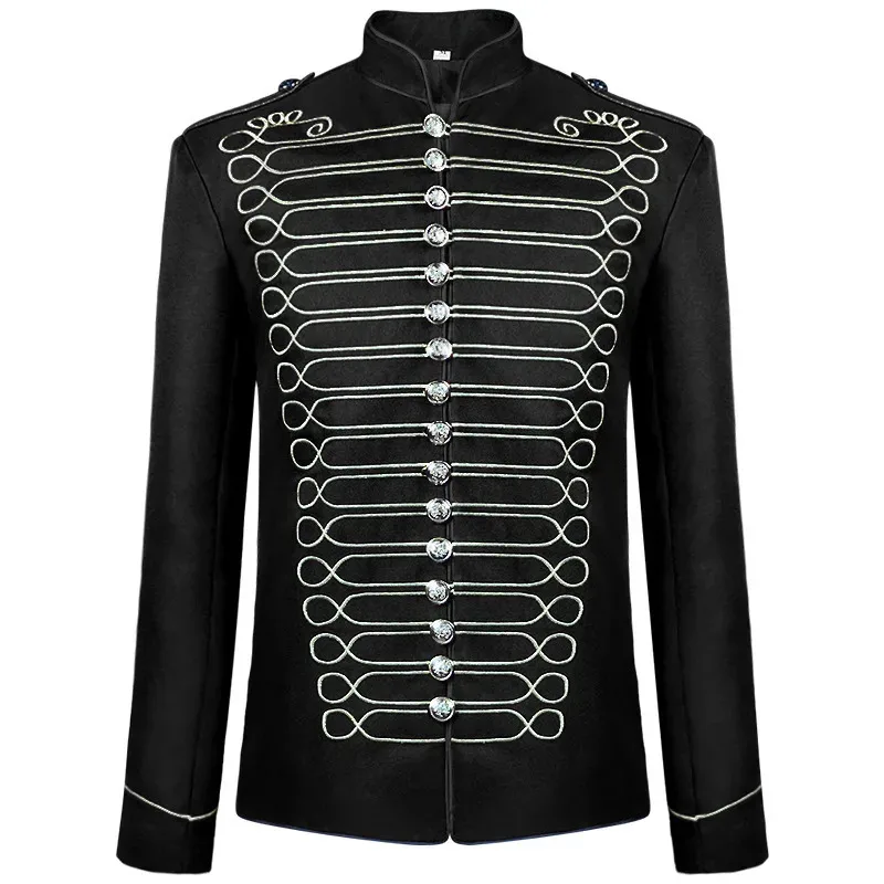 2025 Medieval Mens Steampunk Hussar Marching Band Military Drummer Parade Jacket Coat Cosplay Costume
2025 Medieval Mens Steampunk Hussar Marching Band Military Drummer Parade Jacket Coat Cosplay Costume