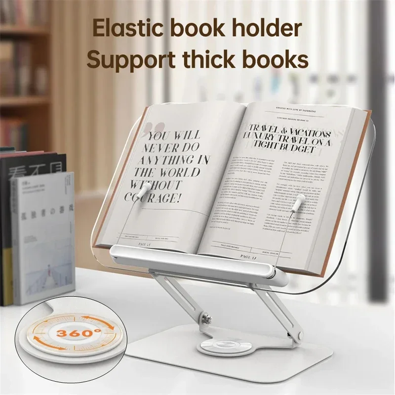 360°Portable Book Stand Free Angle Adjustable Book Holder for Thick Textbook Collapsible Acrylic Book Rest Desktop Riser Stand
360°Portable Book Stand Free Angle Adjustable Book Holder for Thick Textbook Collapsible Acrylic Book Rest Desktop Riser Stand