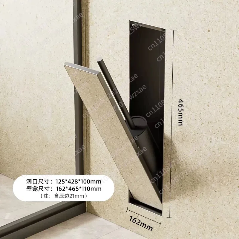304 Modern Bathroom Hidden Toilet Brush Set | Stainless Steel Wall Niche with Silicone Brush, Embedded Design
304 Modern Bathroom Hidden Toilet Brush Set | Stainless Steel Wall Niche with Silicone Brush, Embedded Design