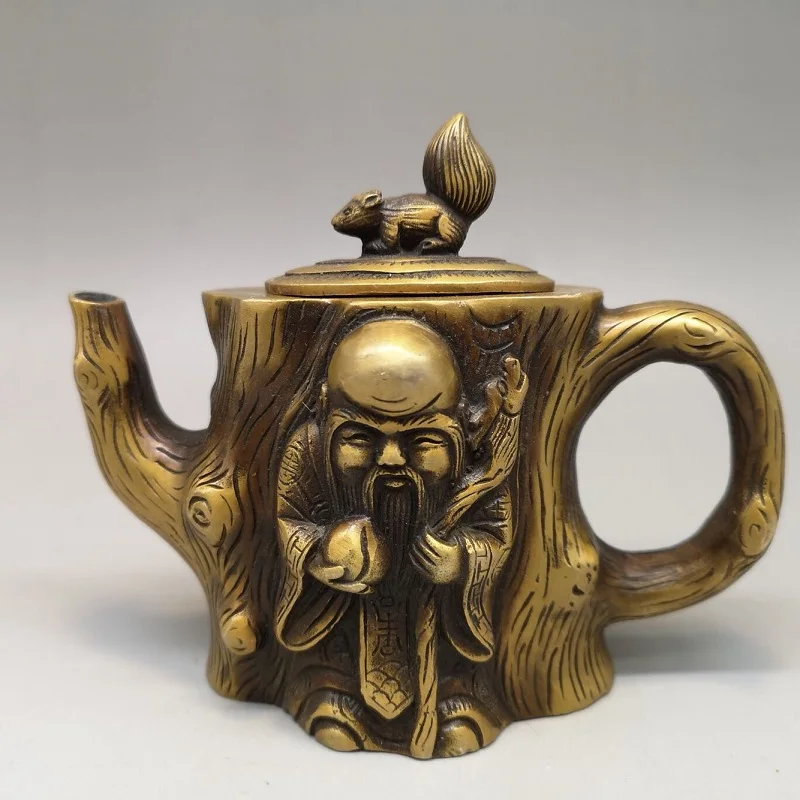 brass pot antique root carving bronze teapot wine water pot home office tea ceremony handicraft decoration ornament 
brass pot antique root carving bronze teapot wine water pot home office tea ceremony handicraft decoration ornament