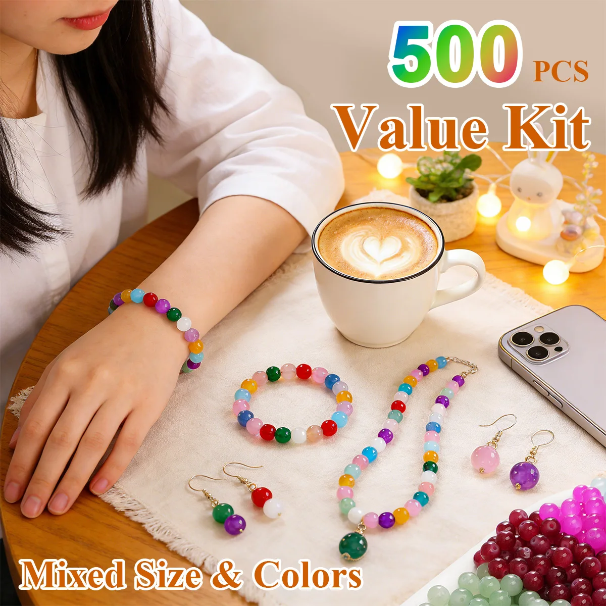 500pcs 4/6/8/10mm Jelly Painted Glass Imitation Jade Round Beads Kit for Girls – DIY Bracelets, Necklaces & Jewelry Crafts
500pcs 4/6/8/10mm Jelly Painted Glass Imitation Jade Round Beads Kit for Girls – DIY Bracelets, Necklaces & Jewelry Crafts