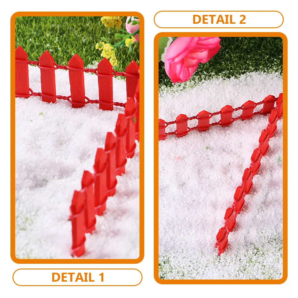 20 Pcs Wooden Fence Miniature Home Decor nament Bendable Red Landscape Mini Picket Fence Realistic Appearance Safe
20 Pcs Wooden Fence Miniature Home Decor nament Bendable Red Landscape Mini Picket Fence Realistic Appearance Safe