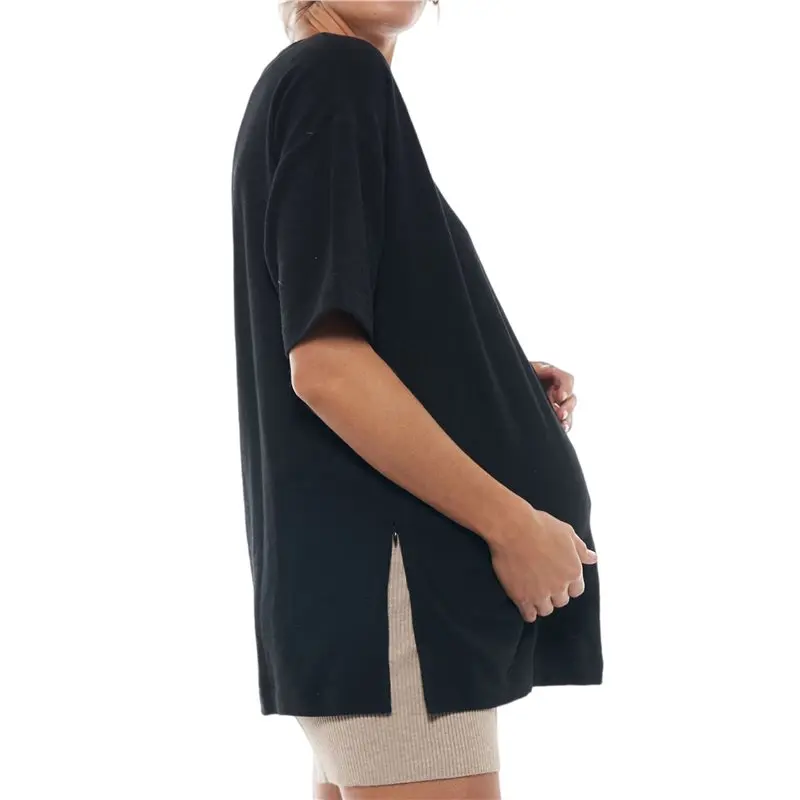 【NEW USER EXCLUSIVE】Womens Maternity Loose Fit Side Split Short Sleeve T‑Shirt
【NEW USER EXCLUSIVE】Womens Maternity Loose Fit Side Split Short Sleeve T‑Shirt