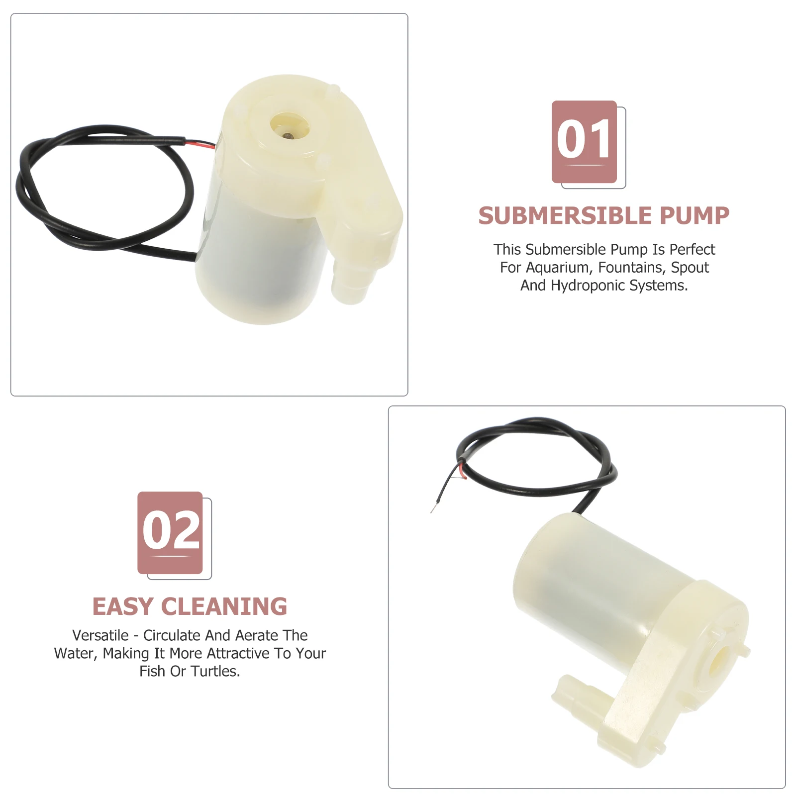 Submersible Pump Mini Water Fountain Outdoor Dc Aquarium Small Versatile Circulate Aerate Safe Easy Clean Durable
Submersible Pump Mini Water Fountain Outdoor Dc Aquarium Small Versatile Circulate Aerate Safe Easy Clean Durable