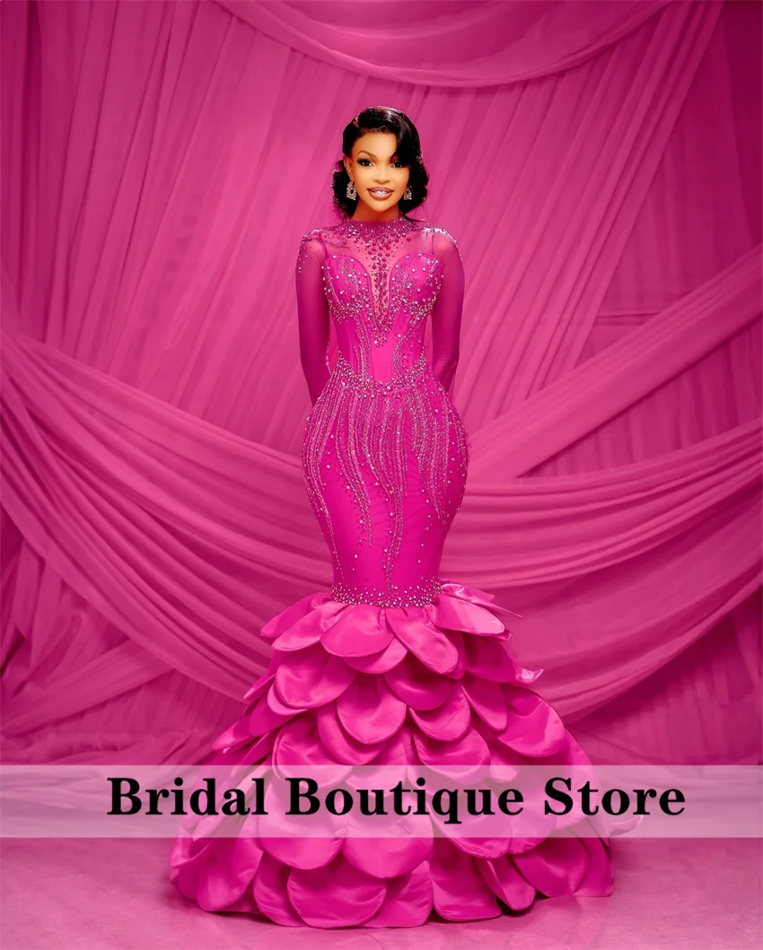 Luxury Hot Pink Beading Prom Dress Glitter Beading Crystals Wedding Reception Birthday Gown Evening Gown Customized
Luxury Hot Pink Beading Prom Dress Glitter Beading Crystals Wedding Reception Birthday Gown Evening Gown Customized
