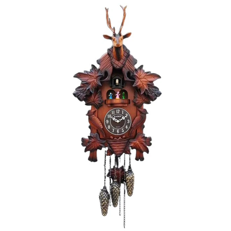 Cuckoo Wall Clock Solid Wood Clocks Living Room Pendulum Clock Luxury Large Watches Bedroom Wall Art Vintage Room Decoration
Cuckoo Wall Clock Solid Wood Clocks Living Room Pendulum Clock Luxury Large Watches Bedroom Wall Art Vintage Room Decoration