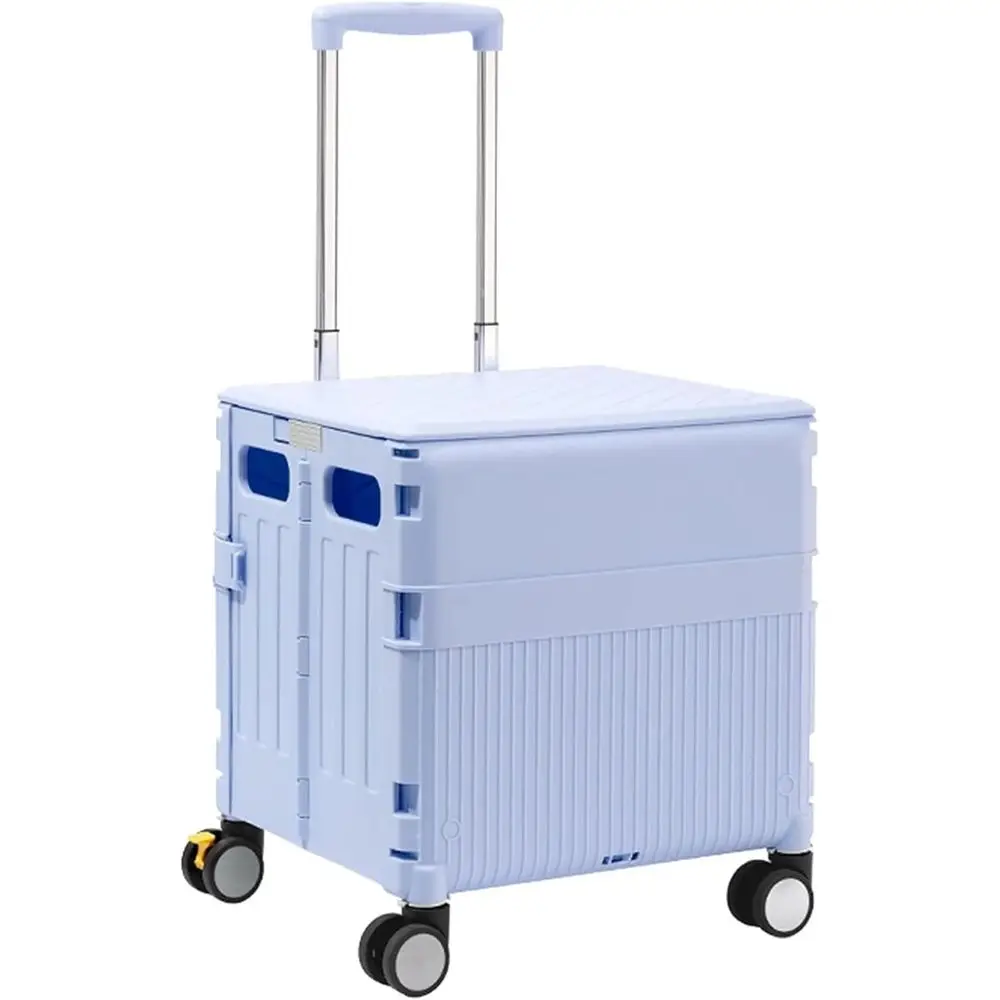 Collapsible Wheeled Handcart with 360° Swivel Wheels, 45L Plastic Utility Trolley for Portable Storage (Lavender)
Collapsible Wheeled Handcart with 360° Swivel Wheels, 45L Plastic Utility Trolley for Portable Storage (Lavender)