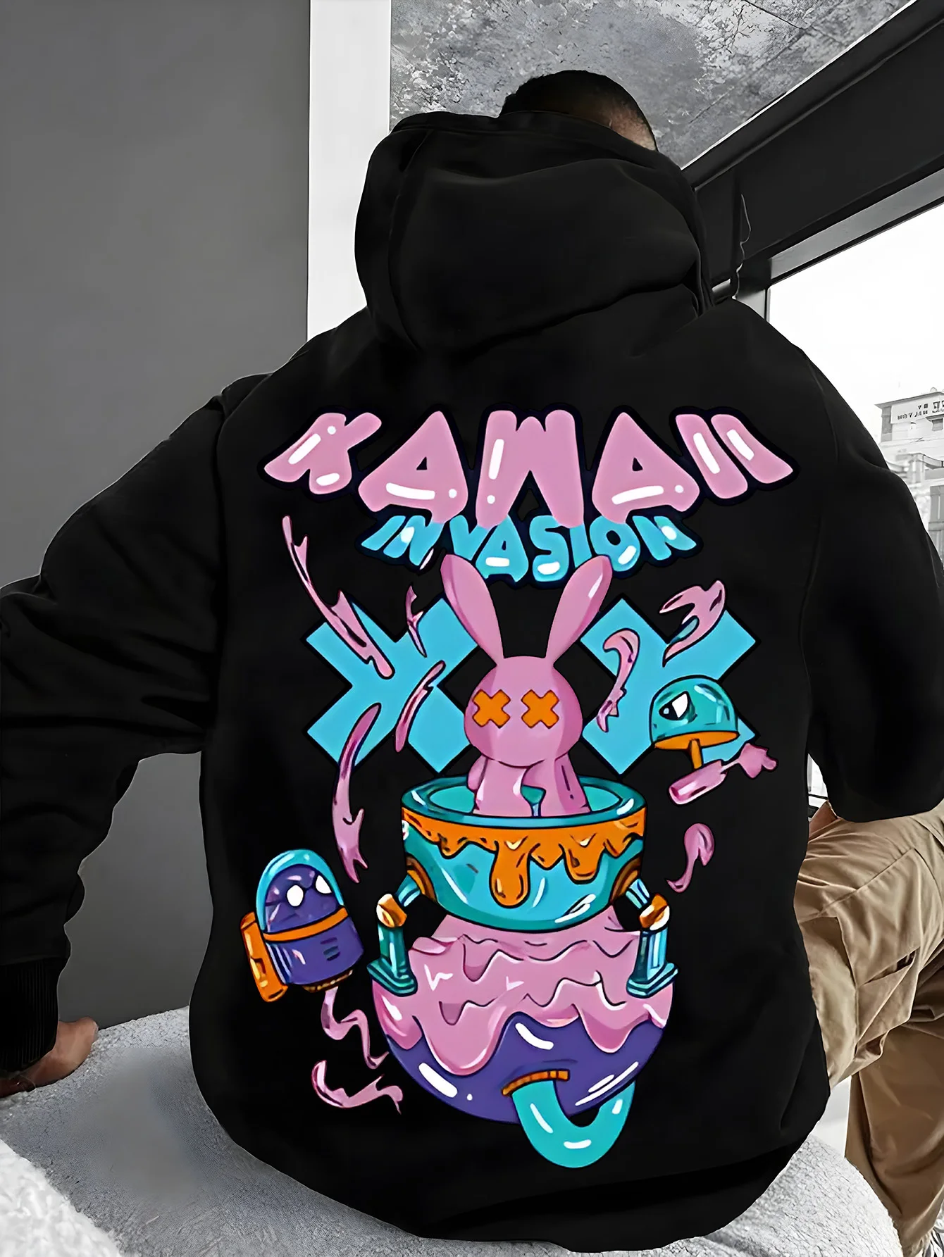 Cartoon Bunny Graphic Print Autumn and Winter Cotton Hoodie for Men and Women Outdoor Street Sports Training Brand Trendy
Cartoon Bunny Graphic Print Autumn and Winter Cotton Hoodie for Men and Women Outdoor Street Sports Training Brand Trendy