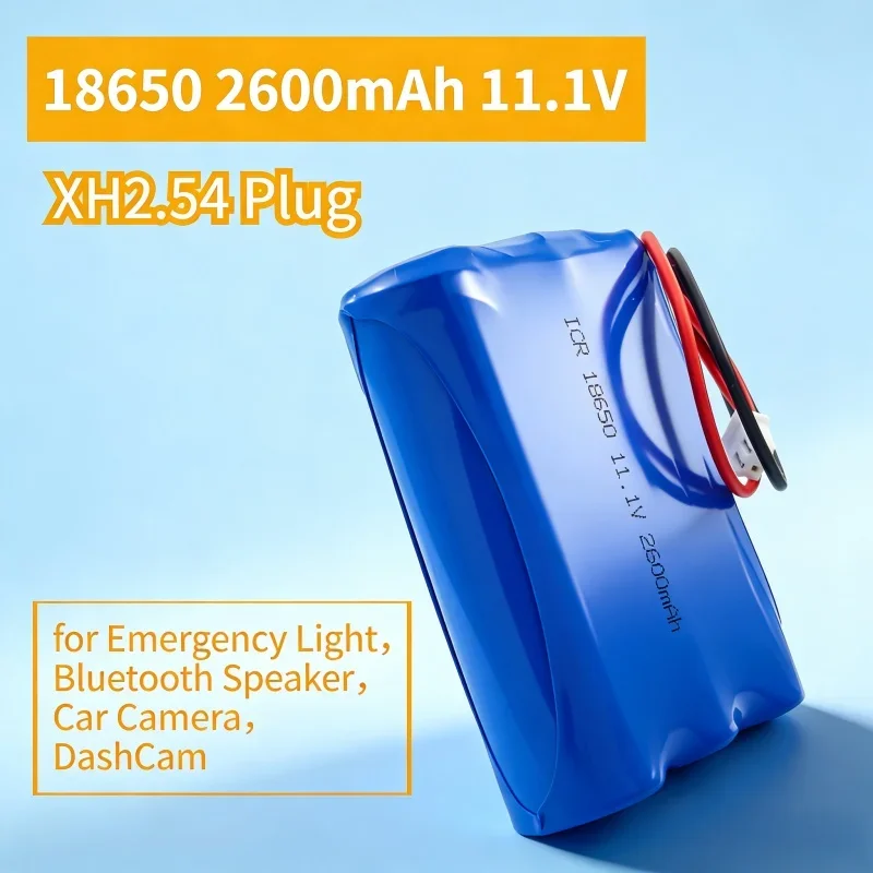 18650 11.1V 2600mah Li-ion 3S1P Rechargeable Battery Pack for Fascia Gun Emergency Light Bluetooth Speaker with XH2.54 Plug
18650 11.1V 2600mah Li-ion 3S1P Rechargeable Battery Pack for Fascia Gun Emergency Light Bluetooth Speaker with XH2.54 Plug