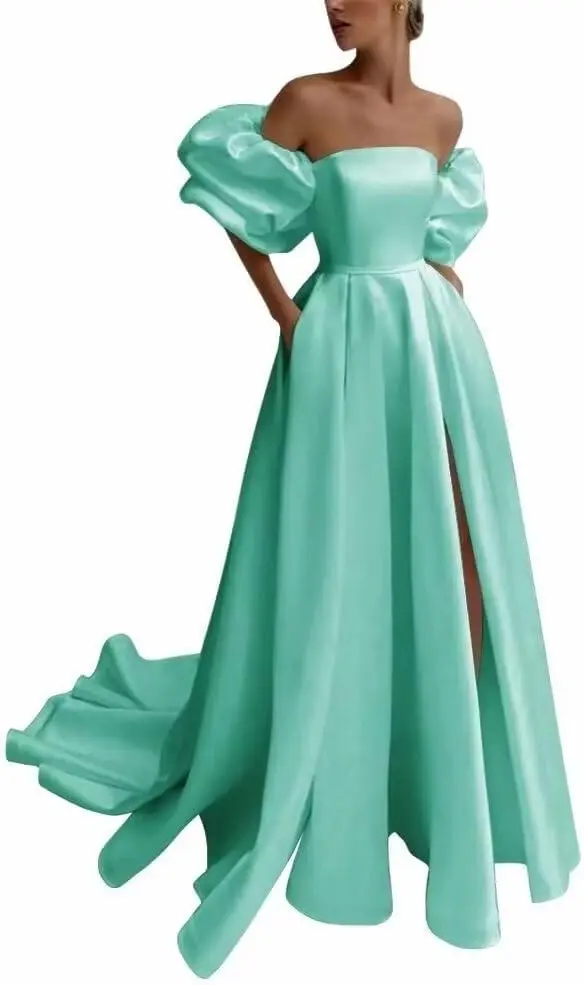 Satin Strapless Wedding Dresses for Bride Detachable Puffy Sleeves Prom Formal Evening Gown with Pockets Simple Wedding Dress
Satin Strapless Wedding Dresses for Bride Detachable Puffy Sleeves Prom Formal Evening Gown with Pockets Simple Wedding Dress