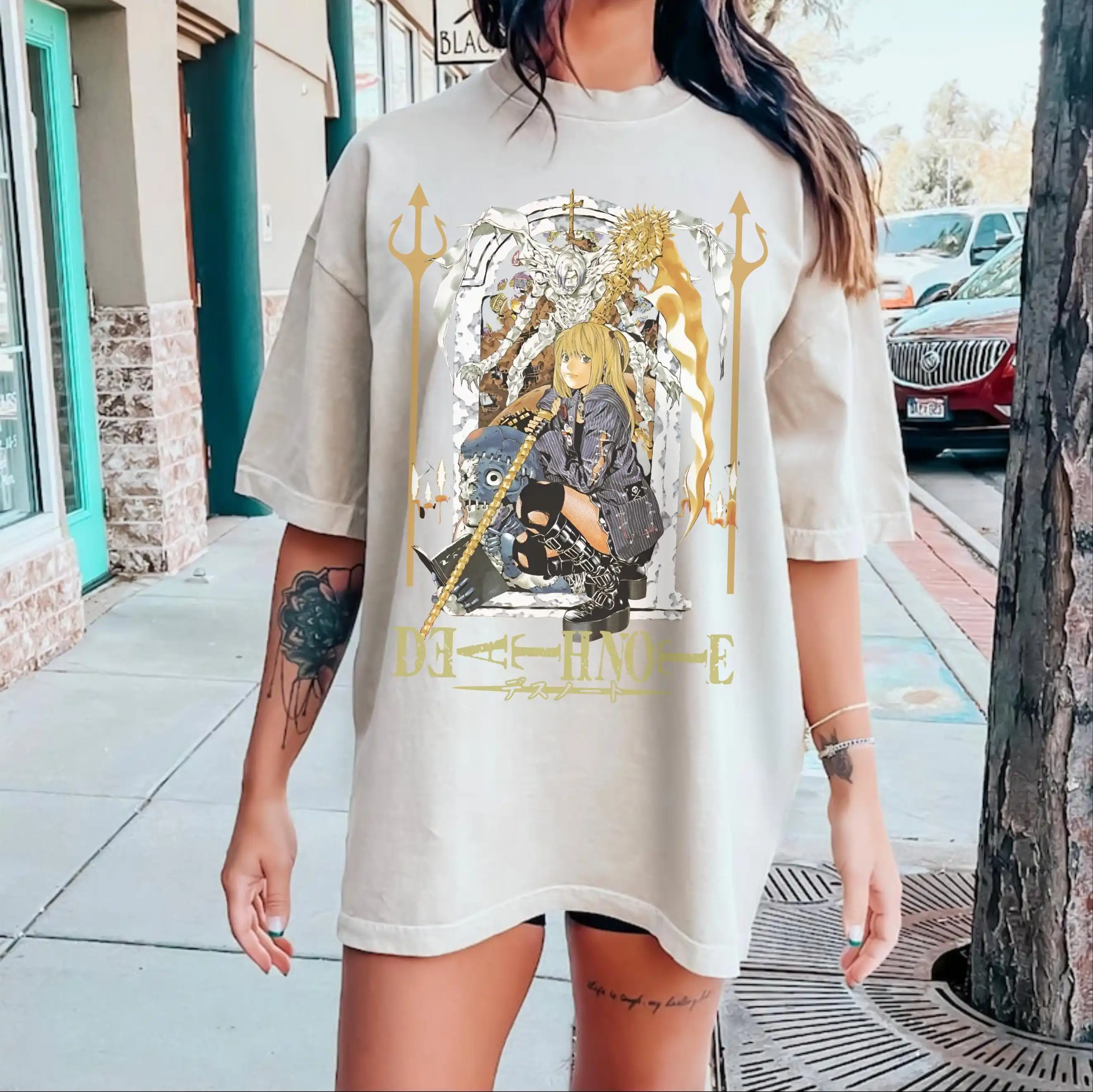 Classic Anime Women T-shrits Misa Amane Inspired Anime Death Note T-shirt Black Anime Gift Oversized Street Hip Hop Short Sleeve
Classic Anime Women T-shrits Misa Amane Inspired Anime Death Note T-shirt Black Anime Gift Oversized Street Hip Hop Short Sleeve
