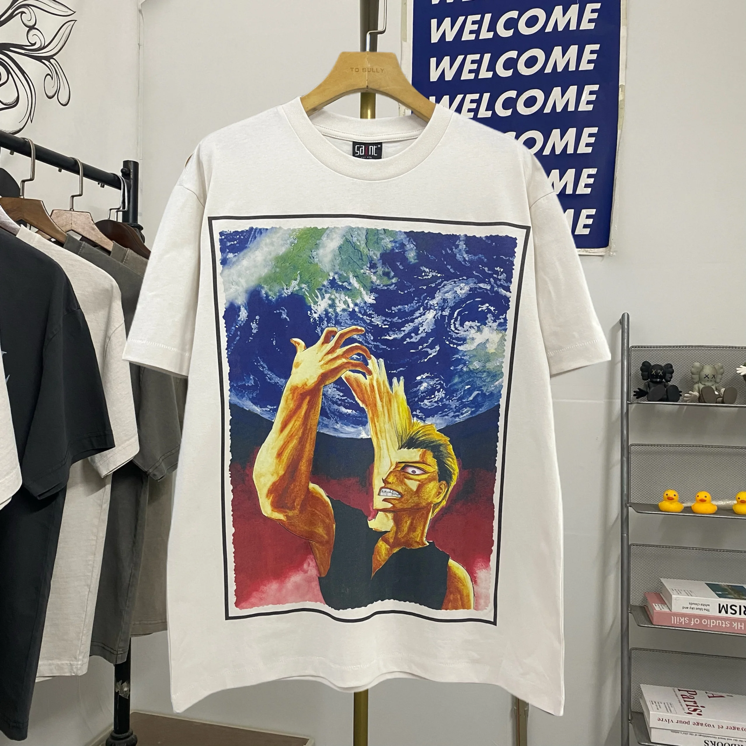 Waed Vintage American High Street Sle Men's T-irt ort Sve Printed Earthling Parasite Creature Loose Fit Summer Cas...
Waed Vintage American High Street Sle Men's T-irt ort Sve Printed Earthling Parasite Creature Loose Fit Summer Cas...