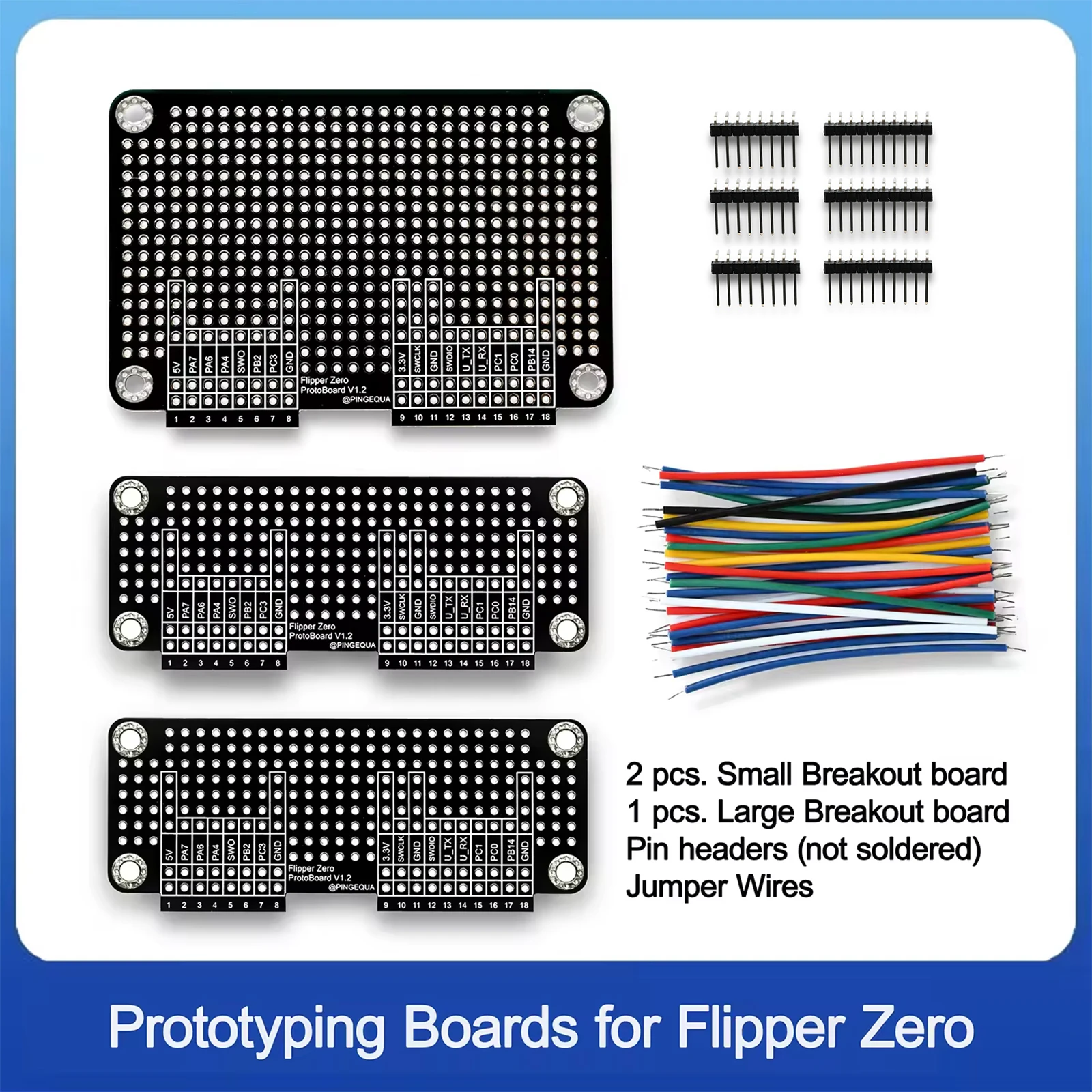 Flipper Zero Prototyping Boards Kit with Header Pins and Jumper Wires, DIY Development Breadboard Modules Accessories
Flipper Zero Prototyping Boards Kit with Header Pins and Jumper Wires, DIY Development Breadboard Modules Accessories