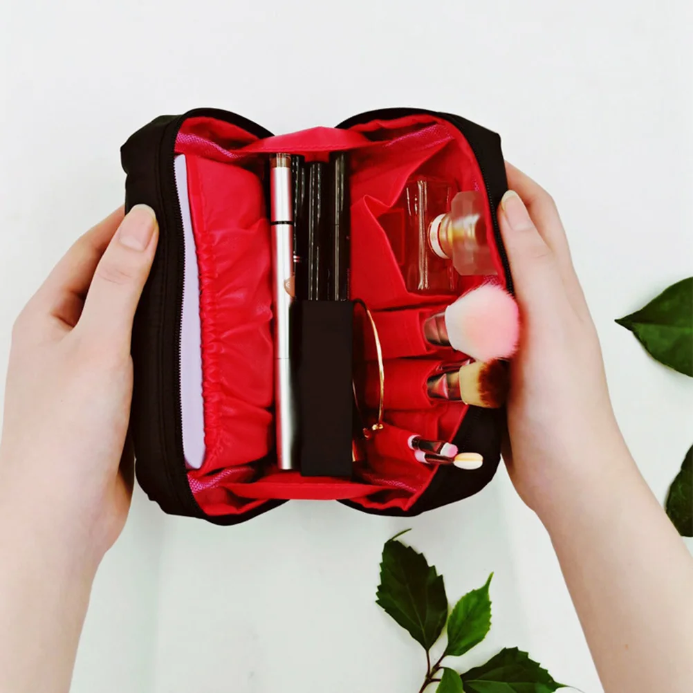 Nylon Bag for Women Small Travel Makeup Organizer with High Capacity for Daily Use Black Red Organizer Bag
Nylon Bag for Women Small Travel Makeup Organizer with High Capacity for Daily Use Black Red Organizer Bag