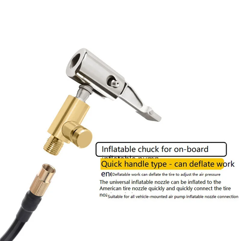 ABZS 2X Air Pump Nozzle Adapter With Deflation Inflator Valve Connector Head Clip Metal Fast Conversion Car
ABZS 2X Air Pump Nozzle Adapter With Deflation Inflator Valve Connector Head Clip Metal Fast Conversion Car