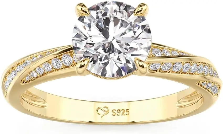 Moissanite Engagement Ring 925 Sterling Silver Brilliant Solitaire Diamond Eternity Ring Classic Knot
Moissanite Engagement Ring 925 Sterling Silver Brilliant Solitaire Diamond Eternity Ring Classic Knot
