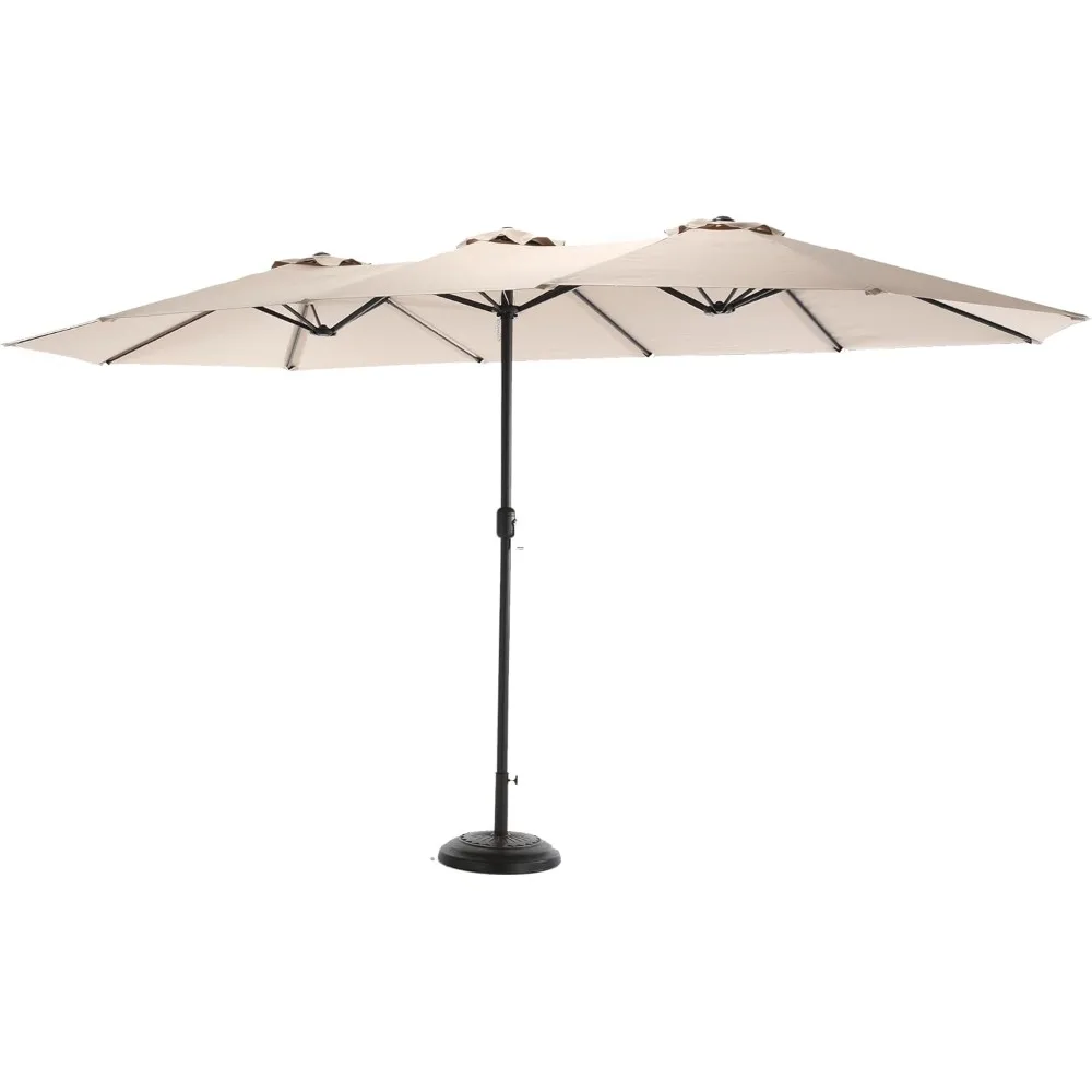 14.8FT Double-Sided Rectangular Patio Umbrella with Crank, 12 Steel Ribs Outdoor Market Umbrella for Deck, Garden, Backyard
14.8FT Double-Sided Rectangular Patio Umbrella with Crank, 12 Steel Ribs Outdoor Market Umbrella for Deck, Garden, Backyard