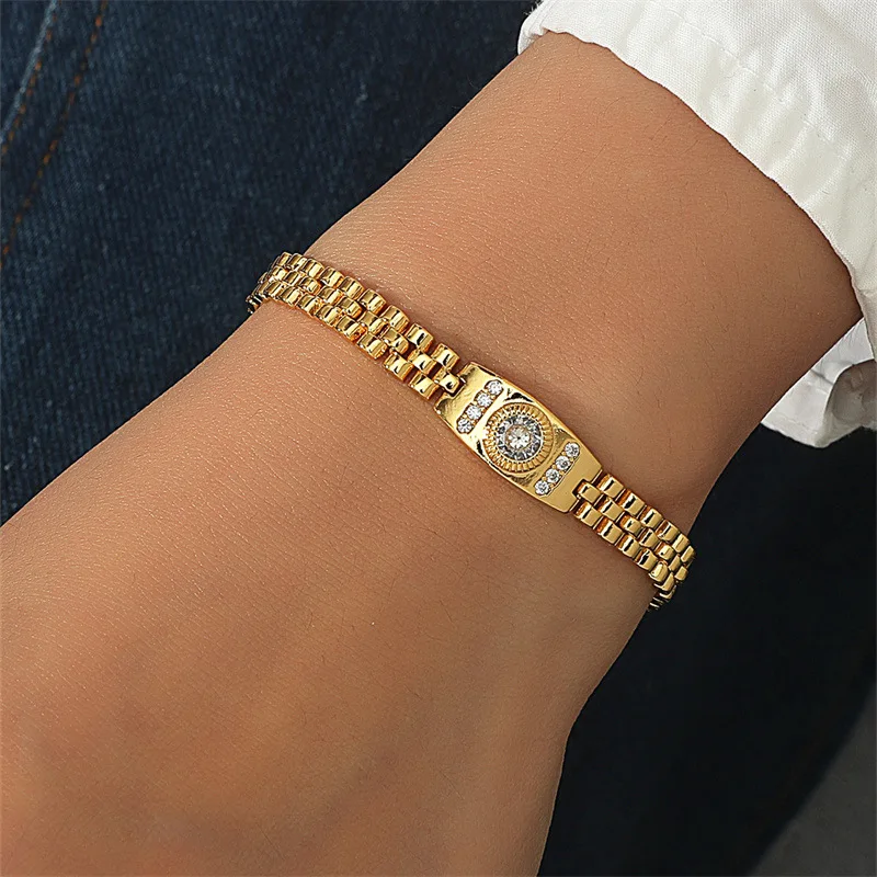 24k Color Genuine Watch Chain Zircon Bracelet for Women Luxury Bracelet Bangle Hand Chain Birthday Anniversary Fine Jewelry Gift
24k Color Genuine Watch Chain Zircon Bracelet for Women Luxury Bracelet Bangle Hand Chain Birthday Anniversary Fine Jewelry Gift