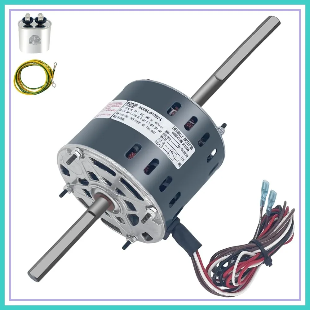 RV AC Fan Motor 1/3HP 115V 2 Speed Replaces Fasco D1092 Coleman Mach 1468-3069, Include Capacitor
RV AC Fan Motor 1/3HP 115V 2 Speed Replaces Fasco D1092 Coleman Mach 1468-3069, Include Capacitor